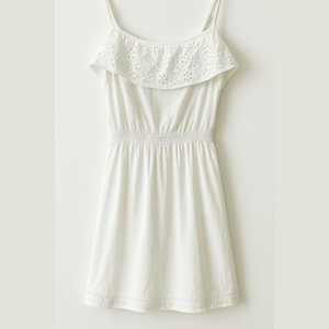 Velvet White Midi Dress with Classic Satin Finish